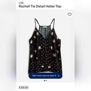 Luq Rachell Tie Detail Halter Top (StitchFix)